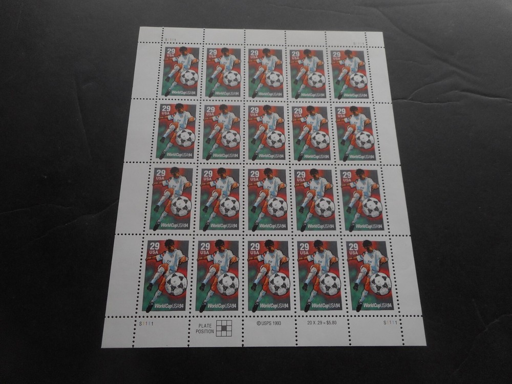 Scott 2834, 29 cent, Soccer Player, Sheet