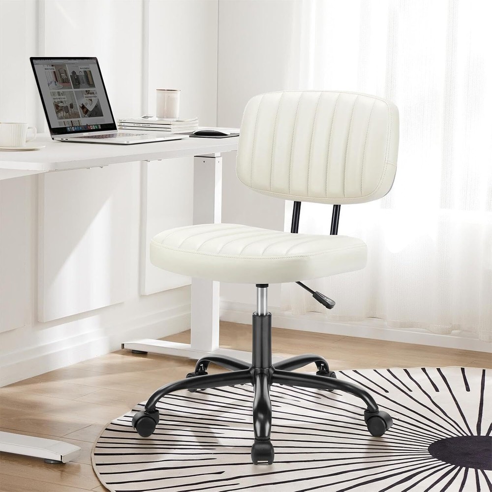 Home Office Chairs Desk with Comfy Low Back Lumbar Support Ergonomic Armless