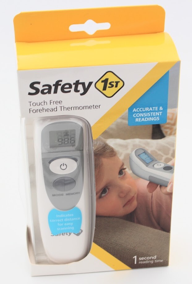 Safety 1st Touch Free Forehead Thermometer 1 Second Read Digital Display