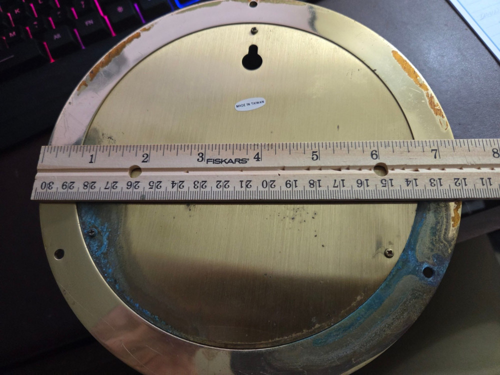 Vintage Brass Quartz Ship's Time Clock - Model C007