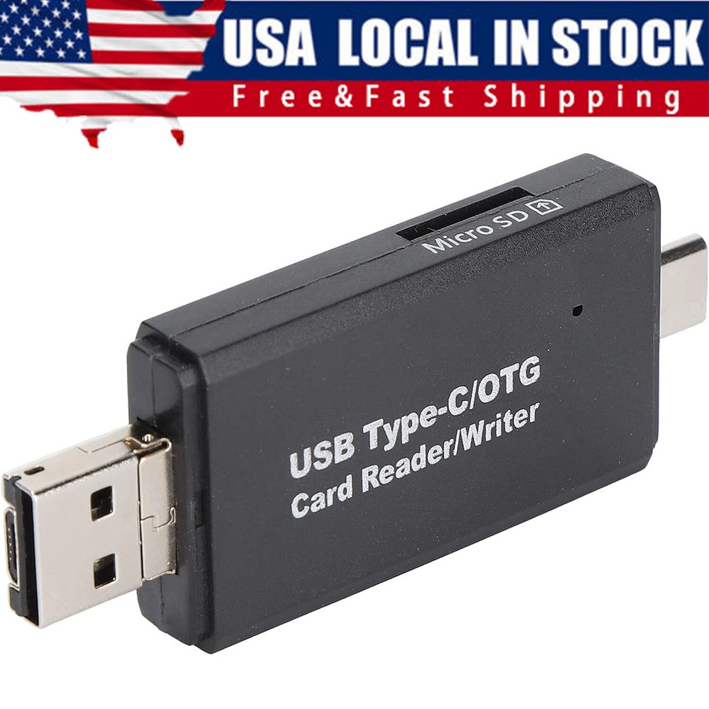 Card Reader USB 2.0 Type C Micro SD TF OTG Smart Memory Adapter Laptop Computer