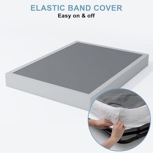 Box Spring - High Profile Box Spring for Bed, Sturdy Metal Frame Queen 7 Inch