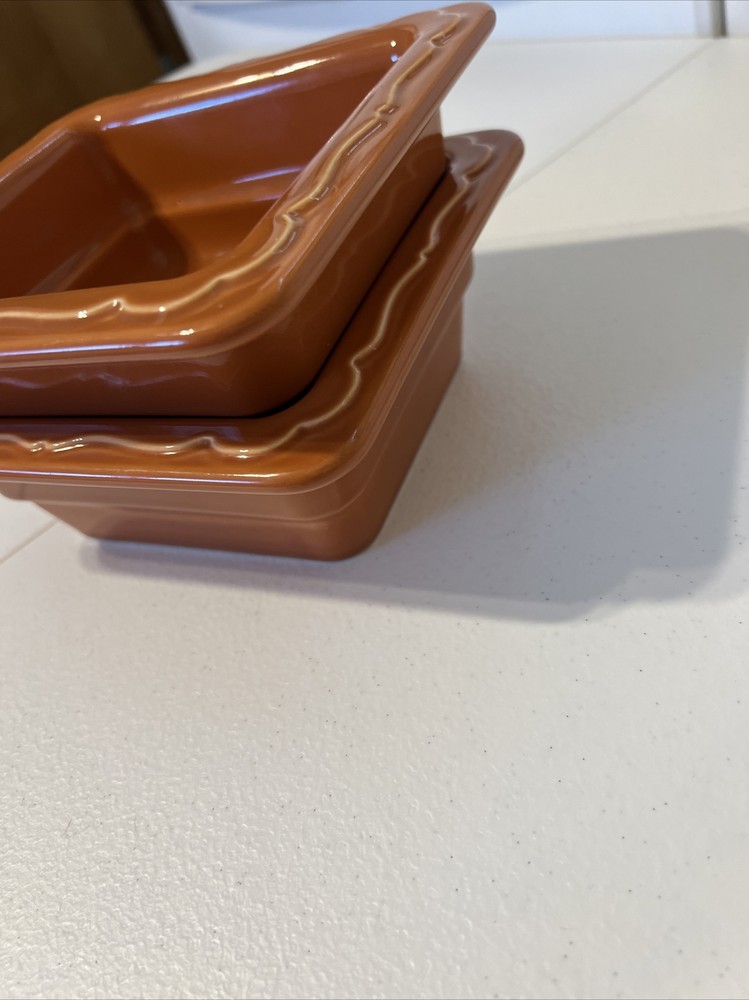 Hall PanAramics Orange￼ Sixth Size Square ￼Bowl