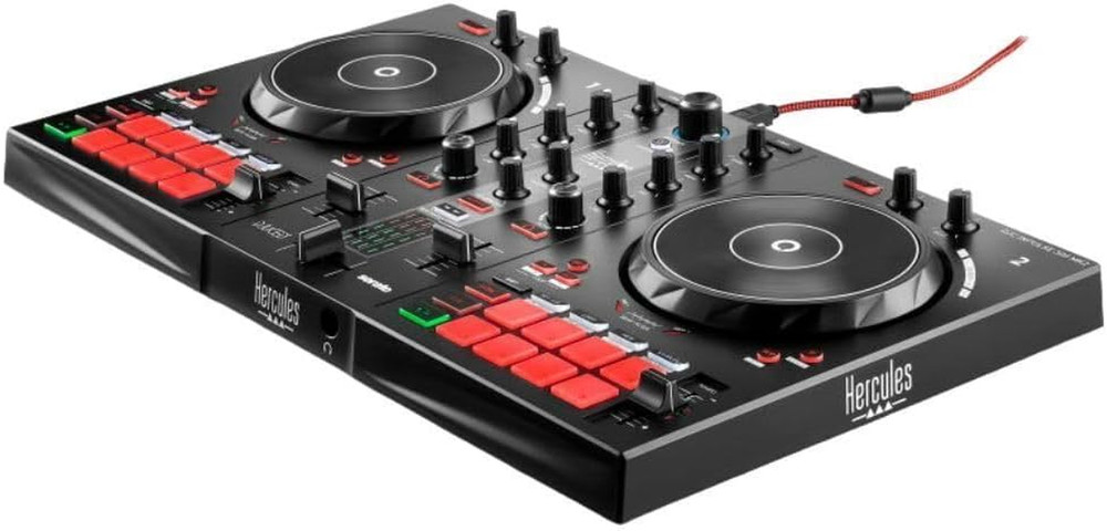 Djcontrol Inpulse 300 MK2 USB DJ Controller – Beginner DJ Set, 2-Deck Mixer with