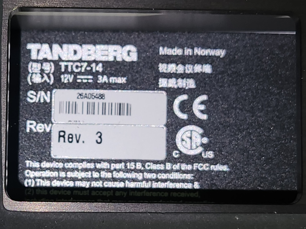 Tandberg TTC7-14 Conference System Component
