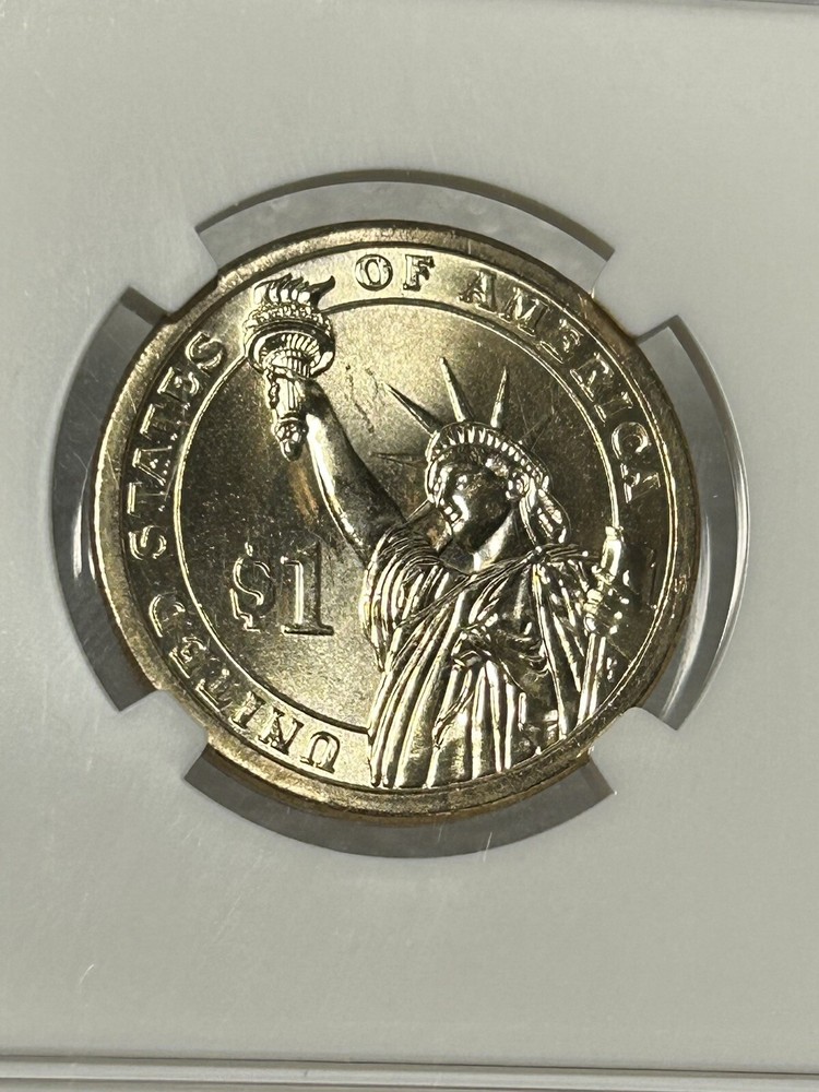 2010 Fillmore $1 Missing Edge Lettering NGC MS 67 Mint Error BX4-16,17