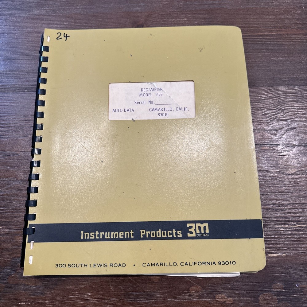 Instrument Products 3M ~ Auto Data Model 653 Decameter