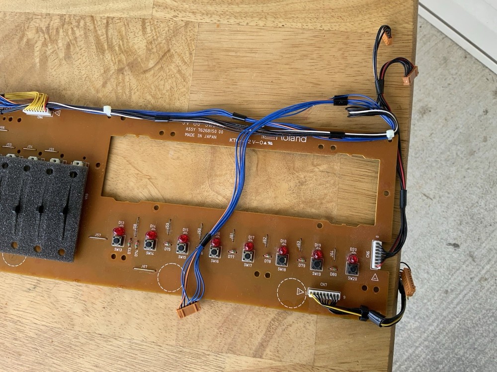 ROLAND JV-80 Display Panel Board (Switch Board A). Great Condition.