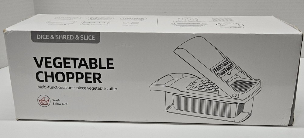 Vegetable Chopper w/ Container + Spiral Slicer Cutter Set Kitchen Tools