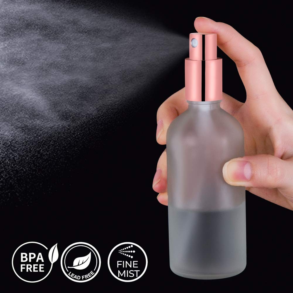 Hydior Refillable Glass Perfume Atomizer 3.4oz Travel Fine Mist 2 Pack