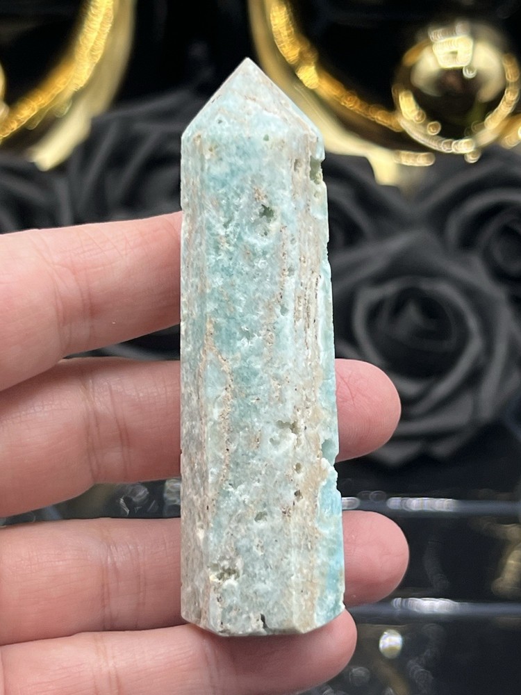 Natural Blue Aragonite 6-sided points Free ship & Gift