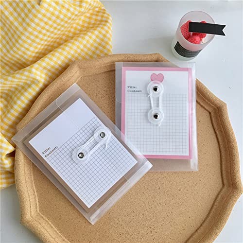 10 Pieces 4X6 Small Plastic Horizontal Filing Envelopes with String Closure