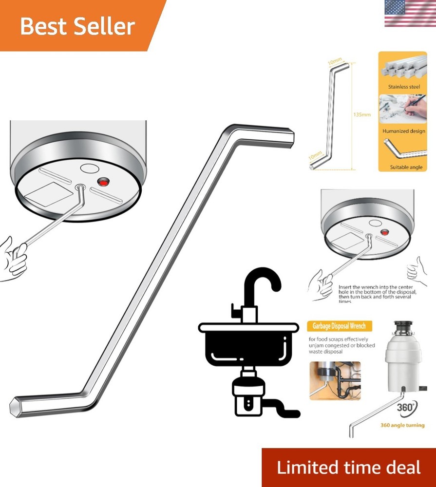 Garbage Disposal Wrench Silver 1 Pack