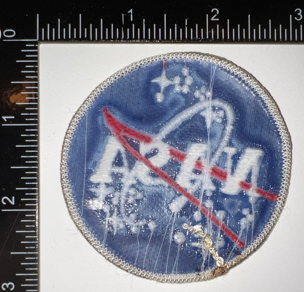 NASA National Aeronautics Space Administration Vector White Border Patch