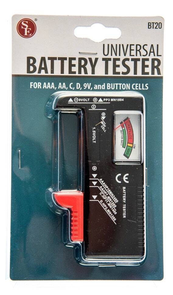 Universal Battery Tester for Testing AAA, AA, C, D, 9V, and Button Cell Batteri
