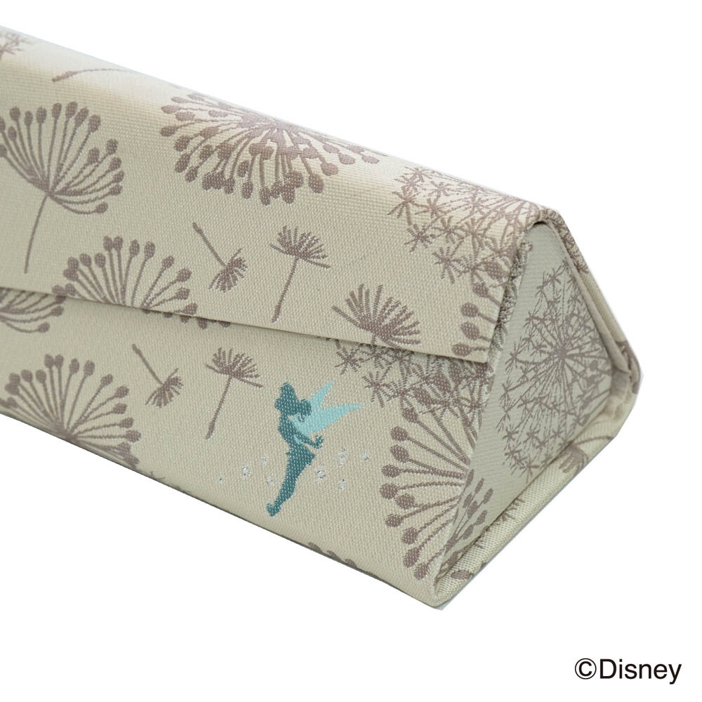 Peter Pan Tinkerbell Pattern Beige Glasses Case Foldable slim Disney Japan New