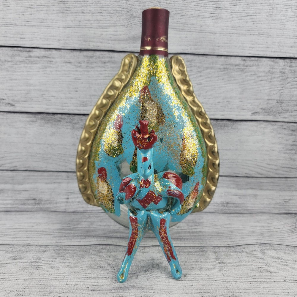 Proshyan Brandy Bottle Painted Colorful Art EMPTY Decanter