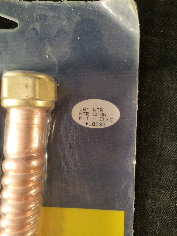 Camco 10533 18" Copper Flex Water Heater Connecting Kit