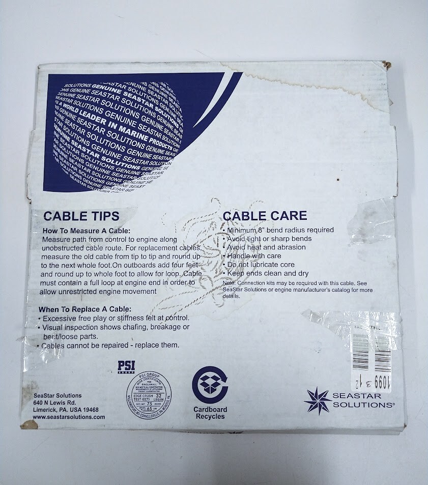 -NEW- SeaStar Solutions CC17922, 600A Control Cable Assembly, 22ft