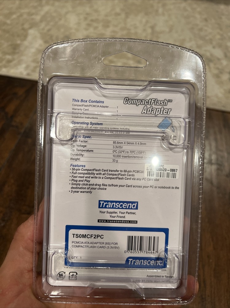 Transcend CompactFlash Adapter TSOMCF2PC