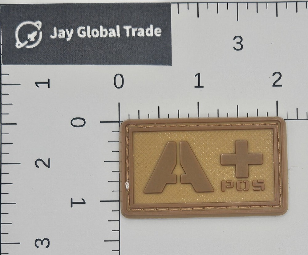 A POS A Positive A + PVC Blood Type Hook & Loop Identification Patch