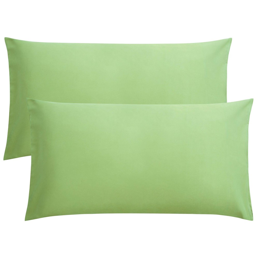 Microfiber King Pillowcases, Fade Resistant, 2 Pack, Green