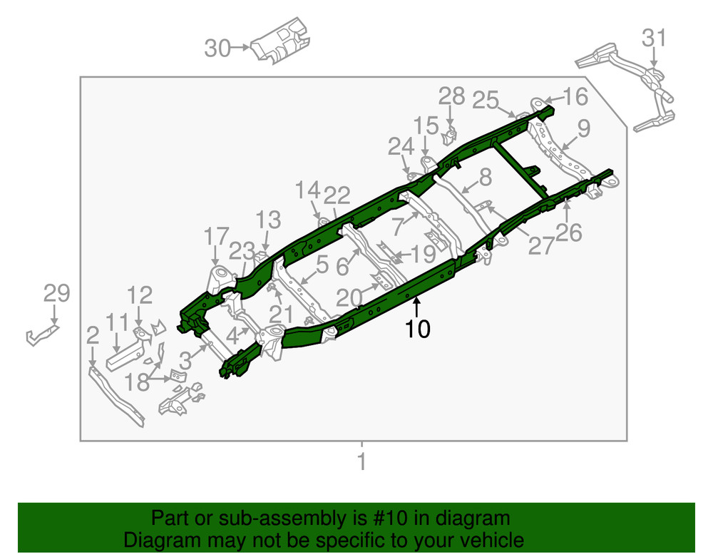 Genuine Nissan Frame Side Member E0111-1PAMA