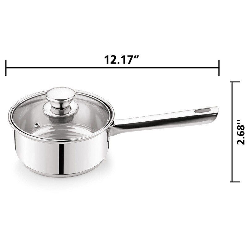 Stainless Steel 10Pc Cookware Set Induction Safe Essential Kitchen Cookware Set