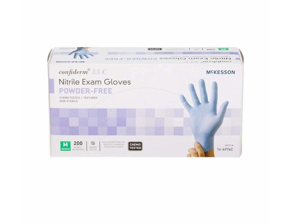 McKesson Confiderm Nitrile Exam Glove - 200 per Box Medium