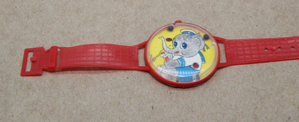 Vintage Dexterity Game Elephant Plastic Watch