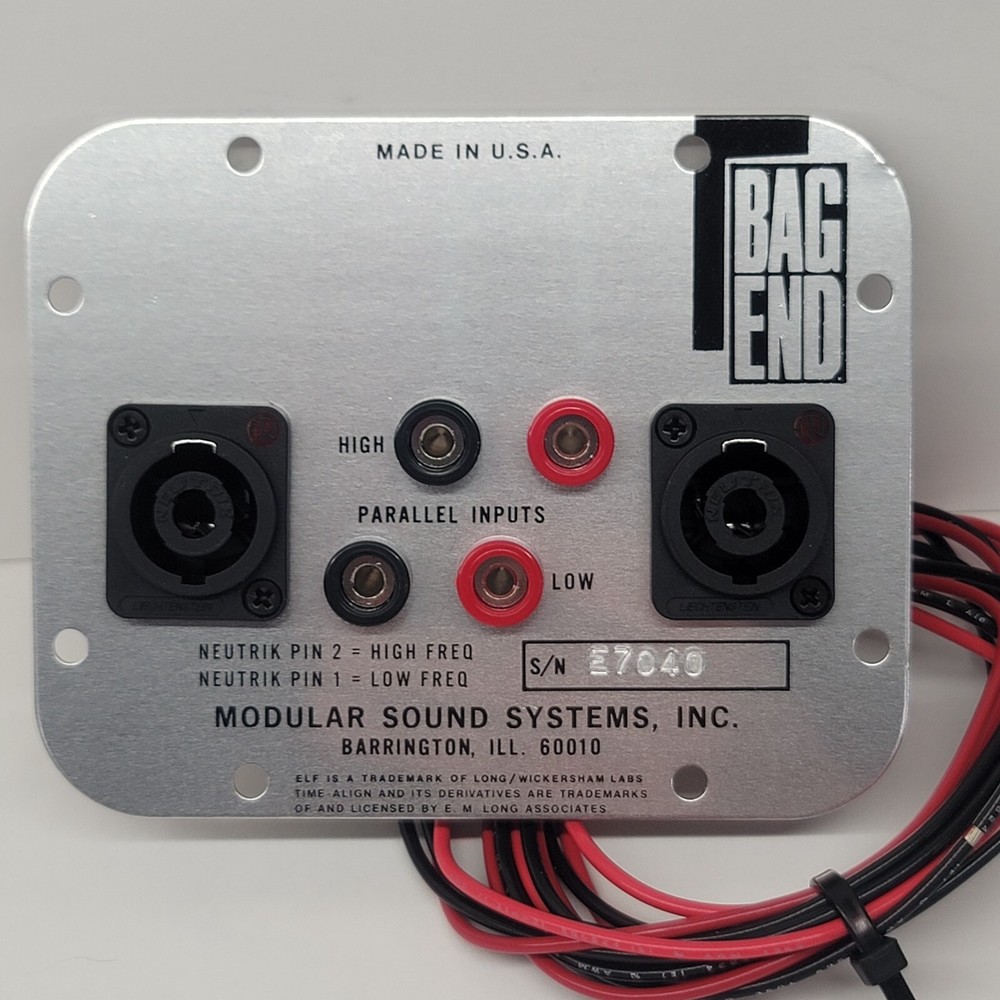 NEW BAG END BAGEND Speaker Subwoofer Input Jack Plate Neutrik