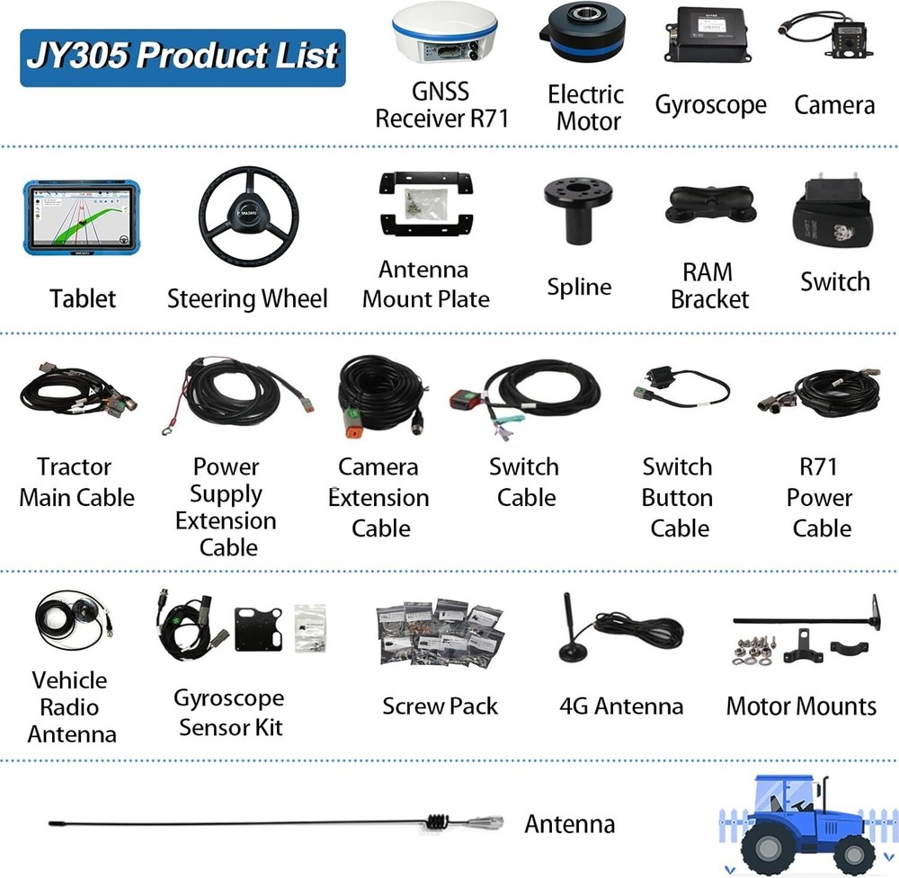 SMAJAYU Auto Steering System RTK GPS Guidance Equipment System