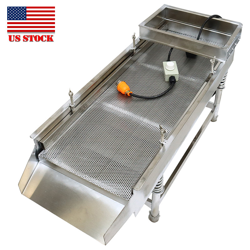 3mm 1-Layer Stainless Steel Linear Vibrating Screen Shaker Sieve Sifter Machine
