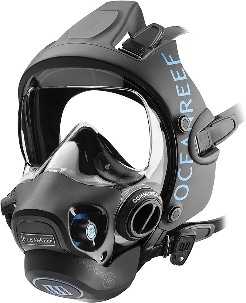 Ocean Reef Neptune III System - Diving Full Face Mask-Small/ Medium, Black