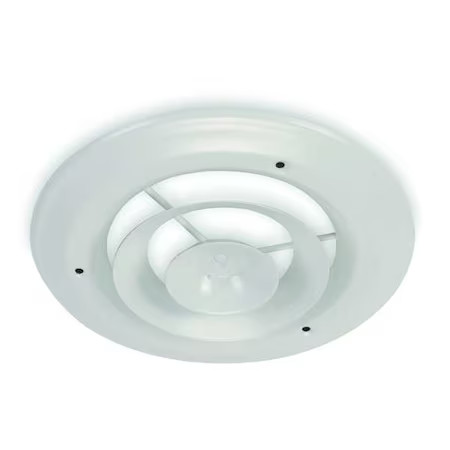 10 In Round Step-Down Diffuser, White, 4Jrl1