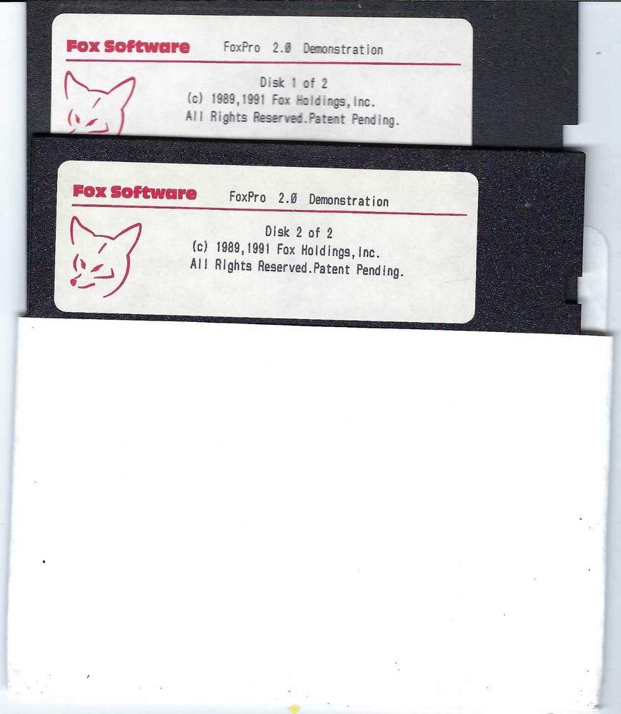 ITHistory (1991) IBM PC Software FOXPRO 2.0 Fox Sofware 2 X 5.25" OF