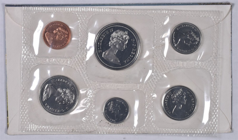 1974 Canada Uncirculated 6 Coin Mint Set With Envelope