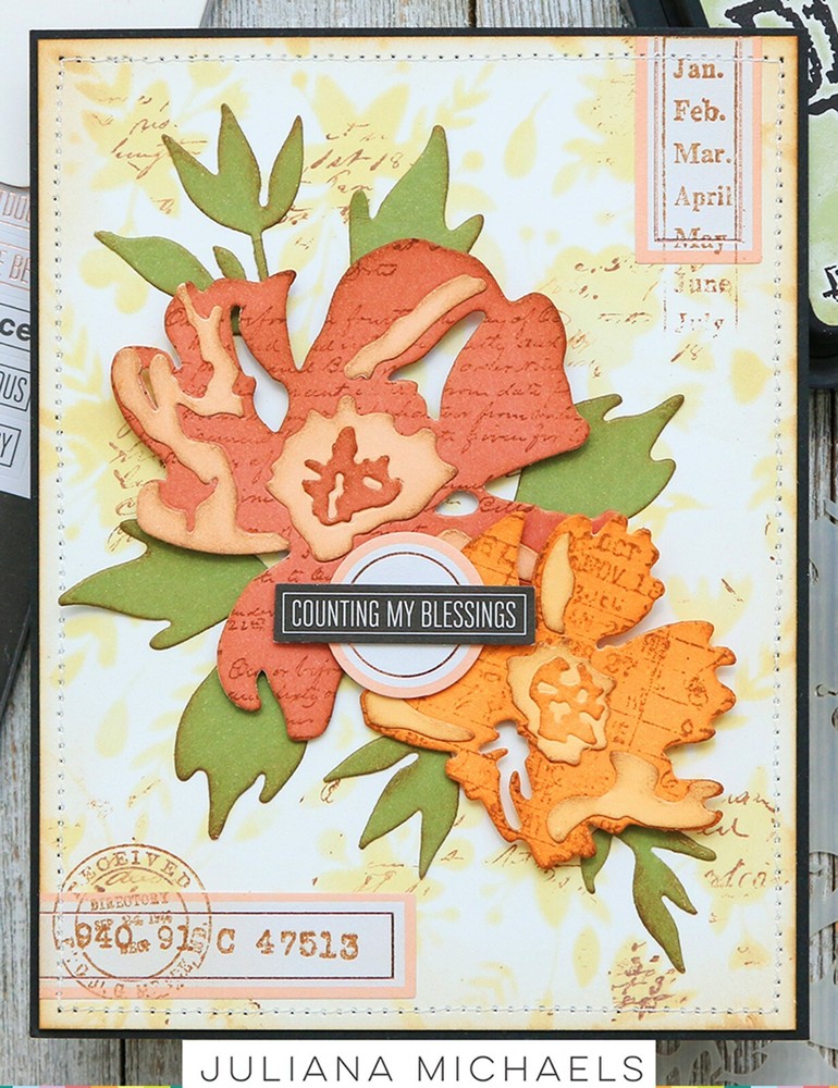 Sizzix Thinlits Brushstroke Flowers #1 7pc set #665209 Retail $16.99 Tim Holtz