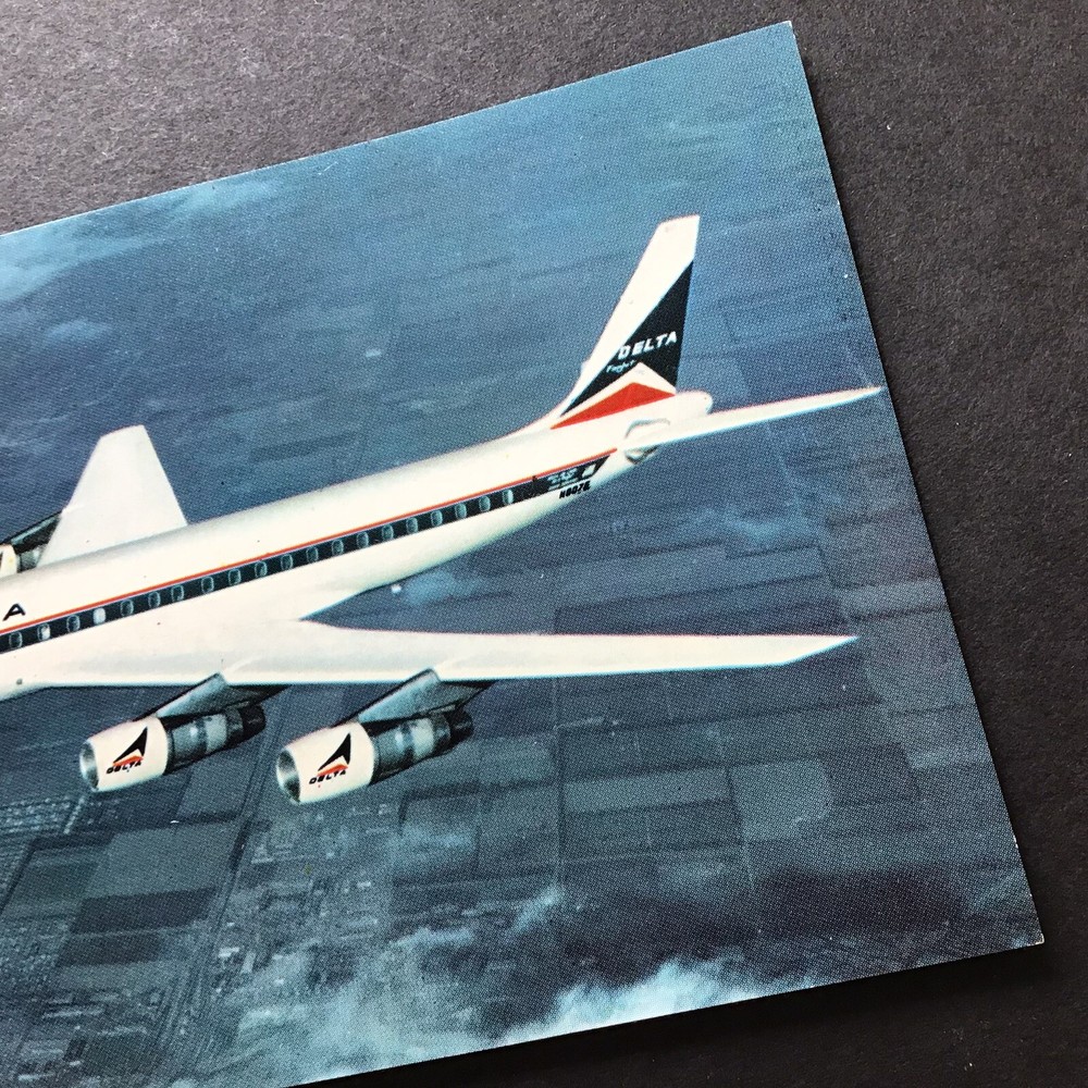 Delta Air Lines Postcard Douglas DC-8 - 1973 Post Card