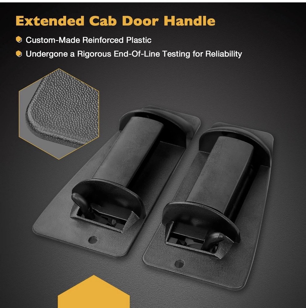 Extended Cab Door Handle Rear Left Driver and Right Passgenger Side , Black