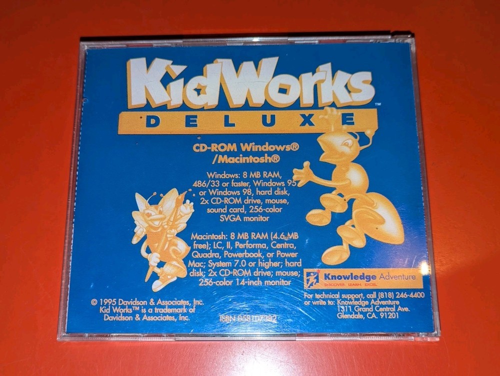 PC Knowledge Adventure Kid Works Deluxe CD-ROM Windows/Mac C-1995
