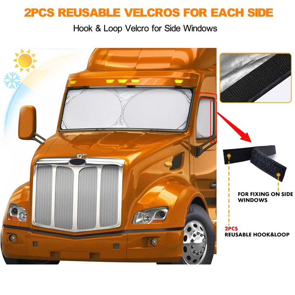 For Ford Econoline E150 E250 Windshield & Side Window Sun Shade UV Block Cover
