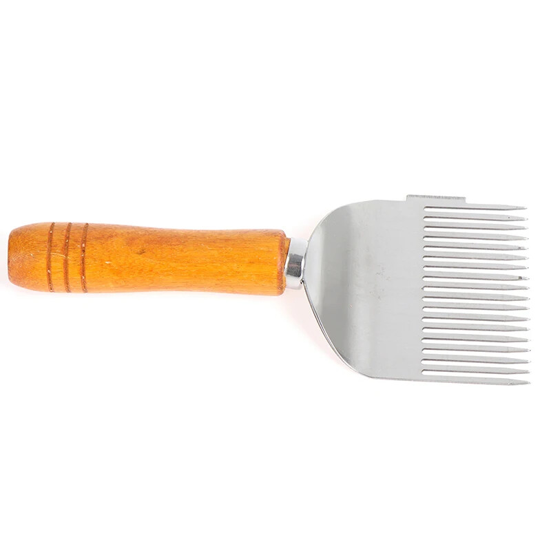 Honey Cutter Scraper Beehive Honey Uncapping Fork Wooden Handle Beekeeping Tools