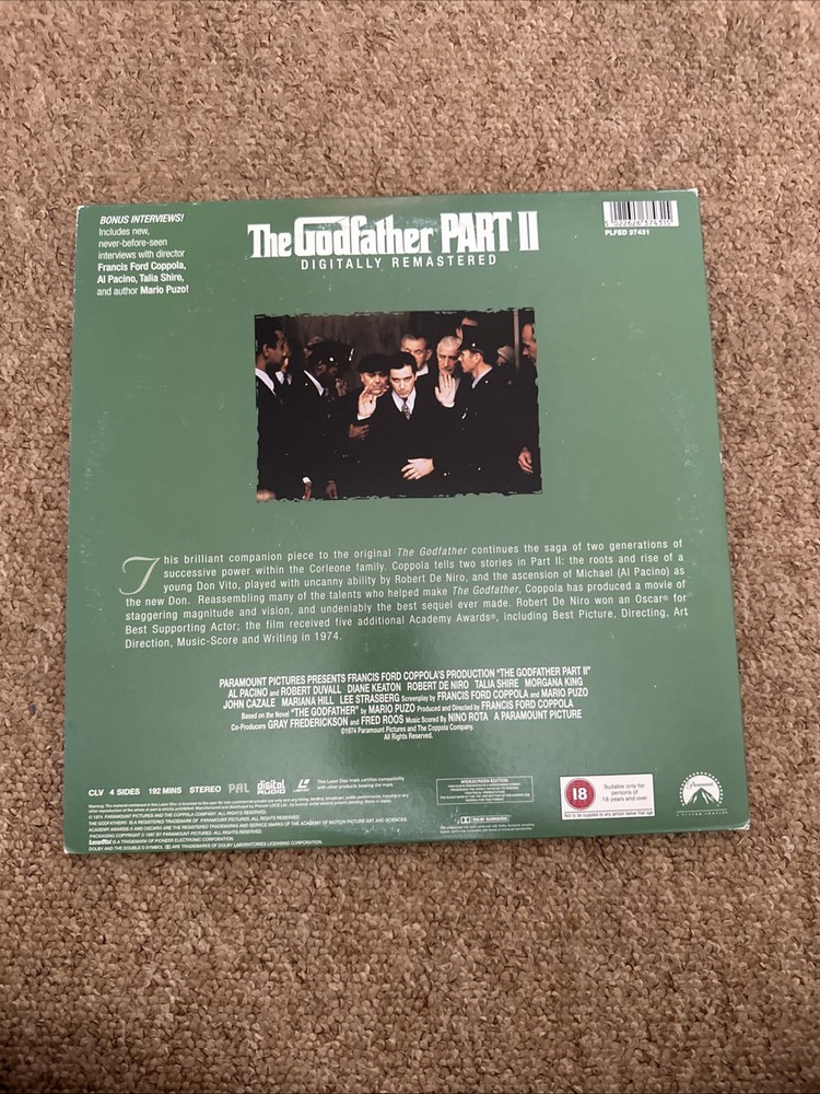 The Godfather 2 Laserdisc