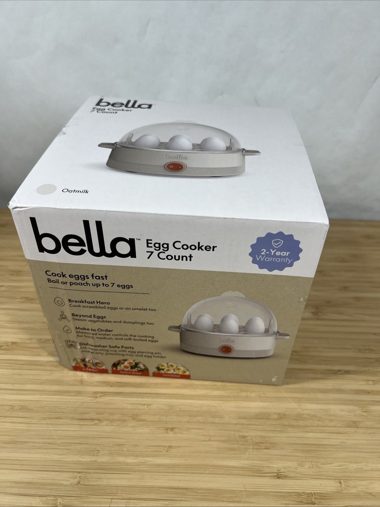 NEW bella Electric Egg Cooker 7 Eggs Capacity Tray Single Stack for Poached.