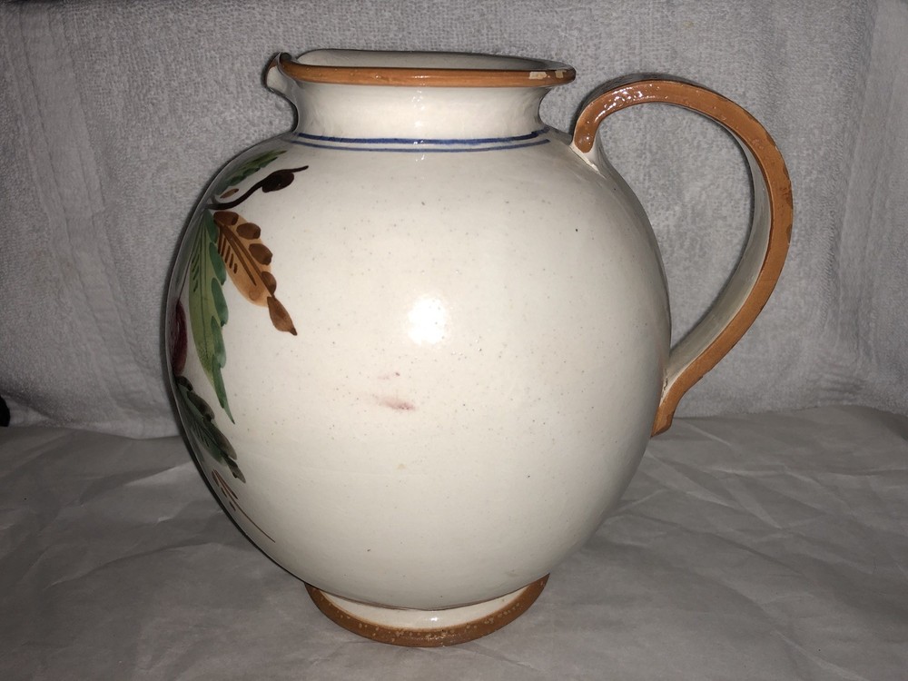 Pottery Pitcher Jug - Italy written on bottom.