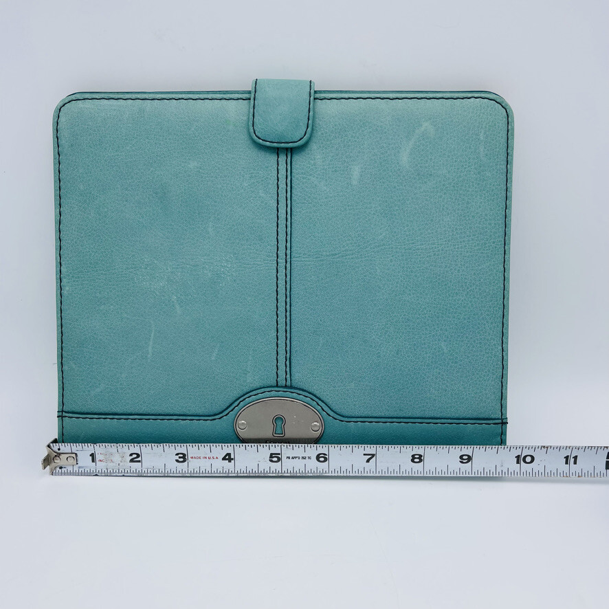 Fossil Tablet Protective Case Leather Blue L 9.25" W 7.25"