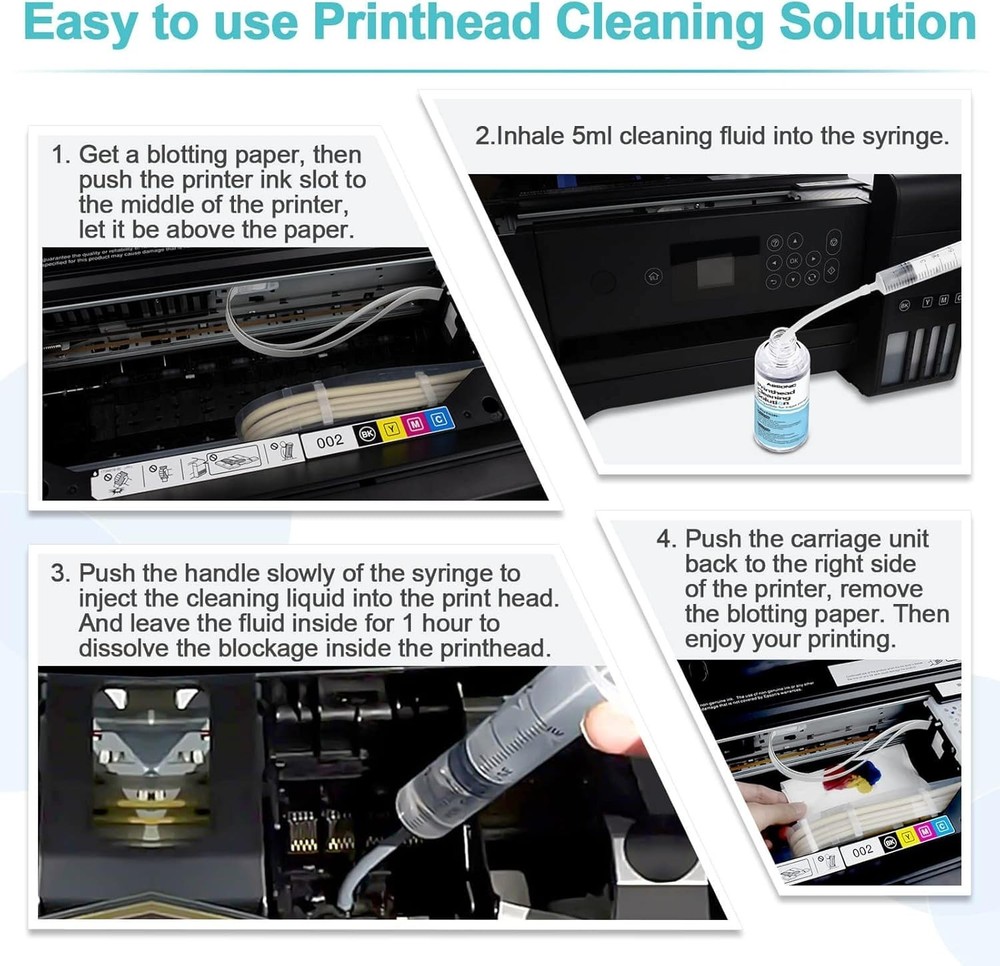 Universal Inkjet Printer Maintenance Kit 100mL - Essential Cleaning Solution