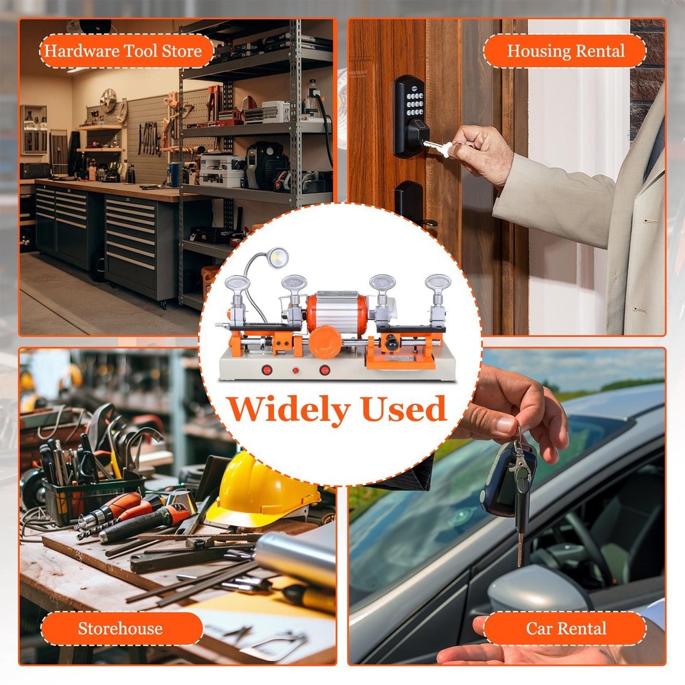 Multifunctional 2 Head Key Duplicating Machine Key Cutter Copier Locksmith Tool