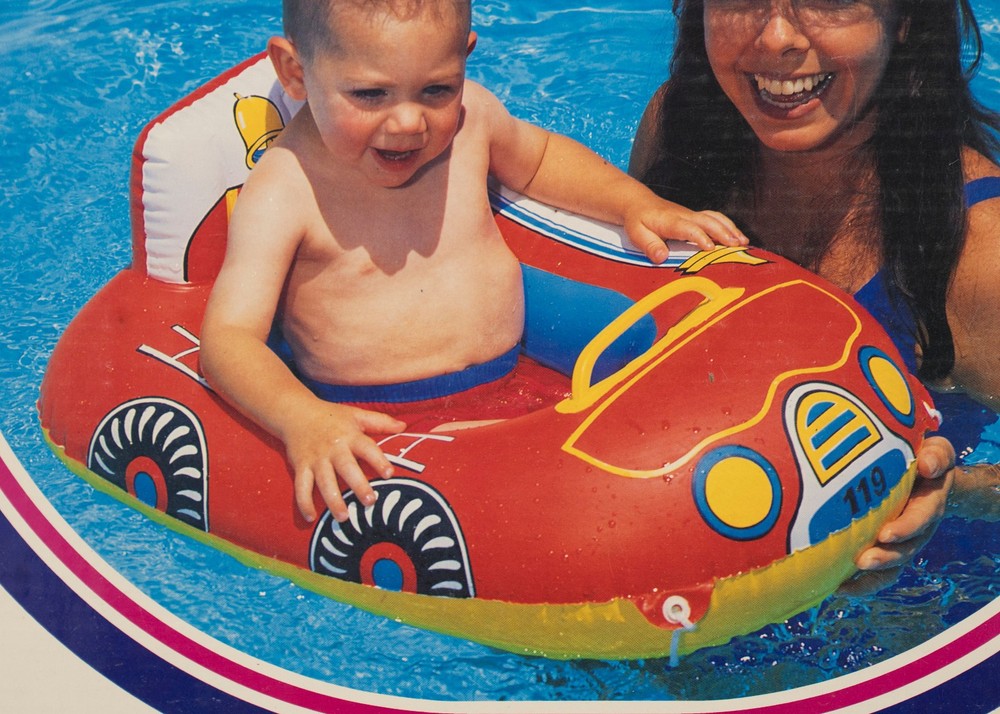Vtg 1995 Wet Set Intex Fire Engine Ride On Inflatable Pool Float Fireman #58583